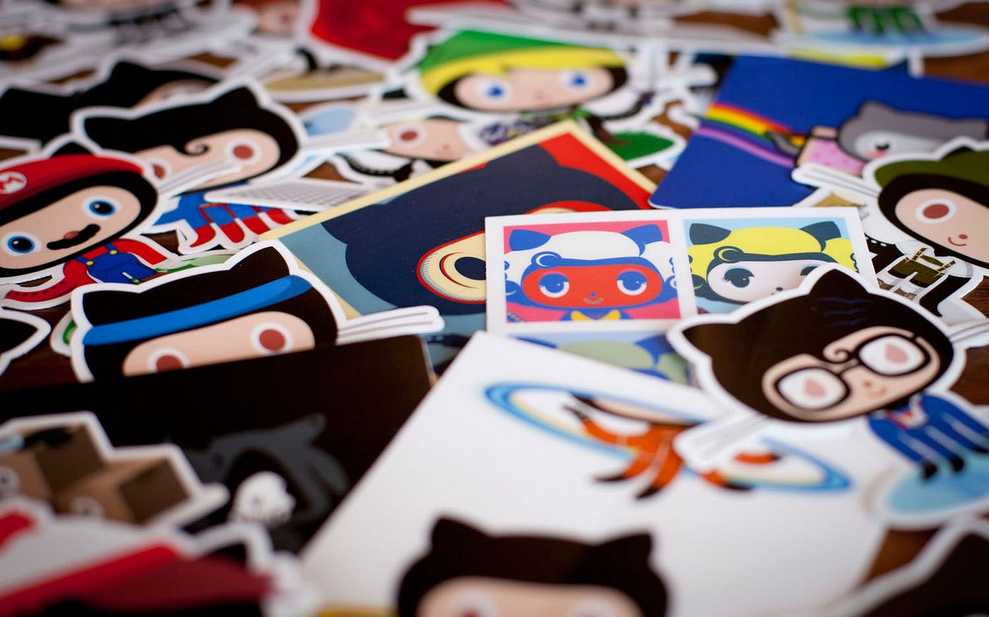 Imagem figurinhas do mascote do GitHub